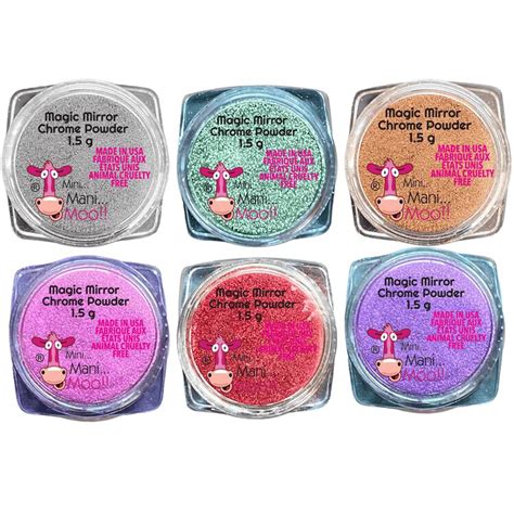 Add a Touch of Glamour to Your Manicure with Mini Mani Moo's Magic Mirror Chrome Powder